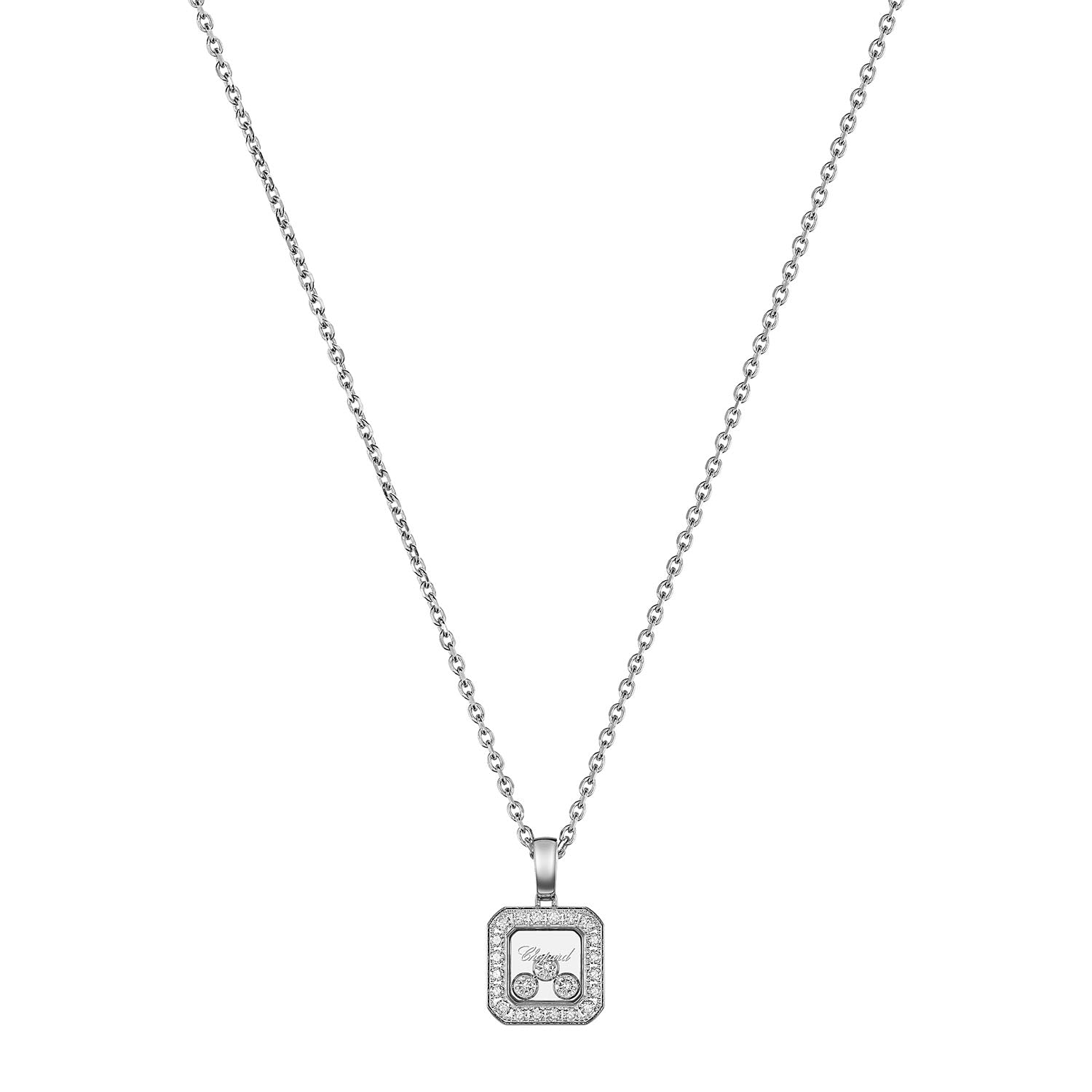 Chopard 18ct White Gold Happy Diamonds Icons Pendant - Berry's Jewellers