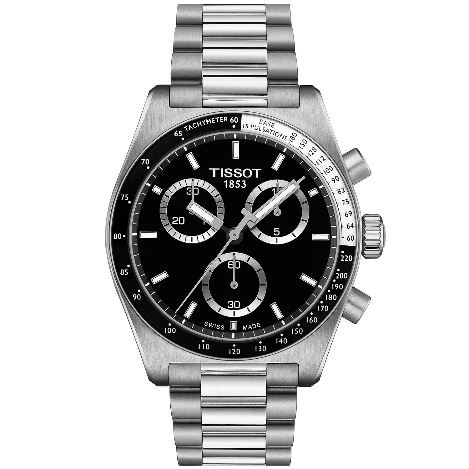 PR516 40mm Black Dial Men's Steel Chronograph Watch