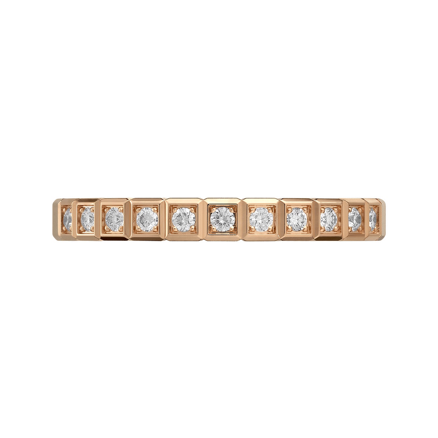 18ct Rose Gold Ice Cube Diamond Ring