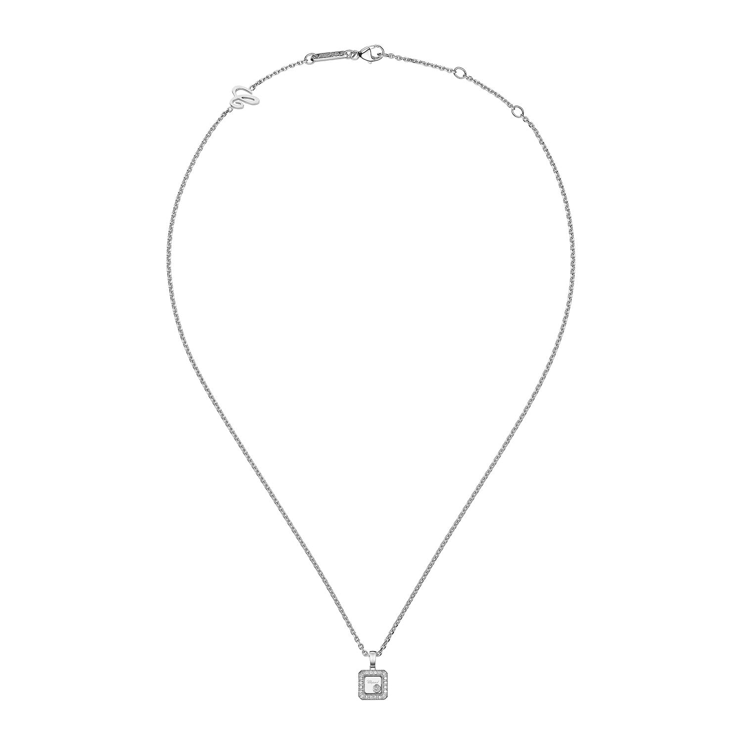 18ct White Gold Happy Diamonds Icons Pendant