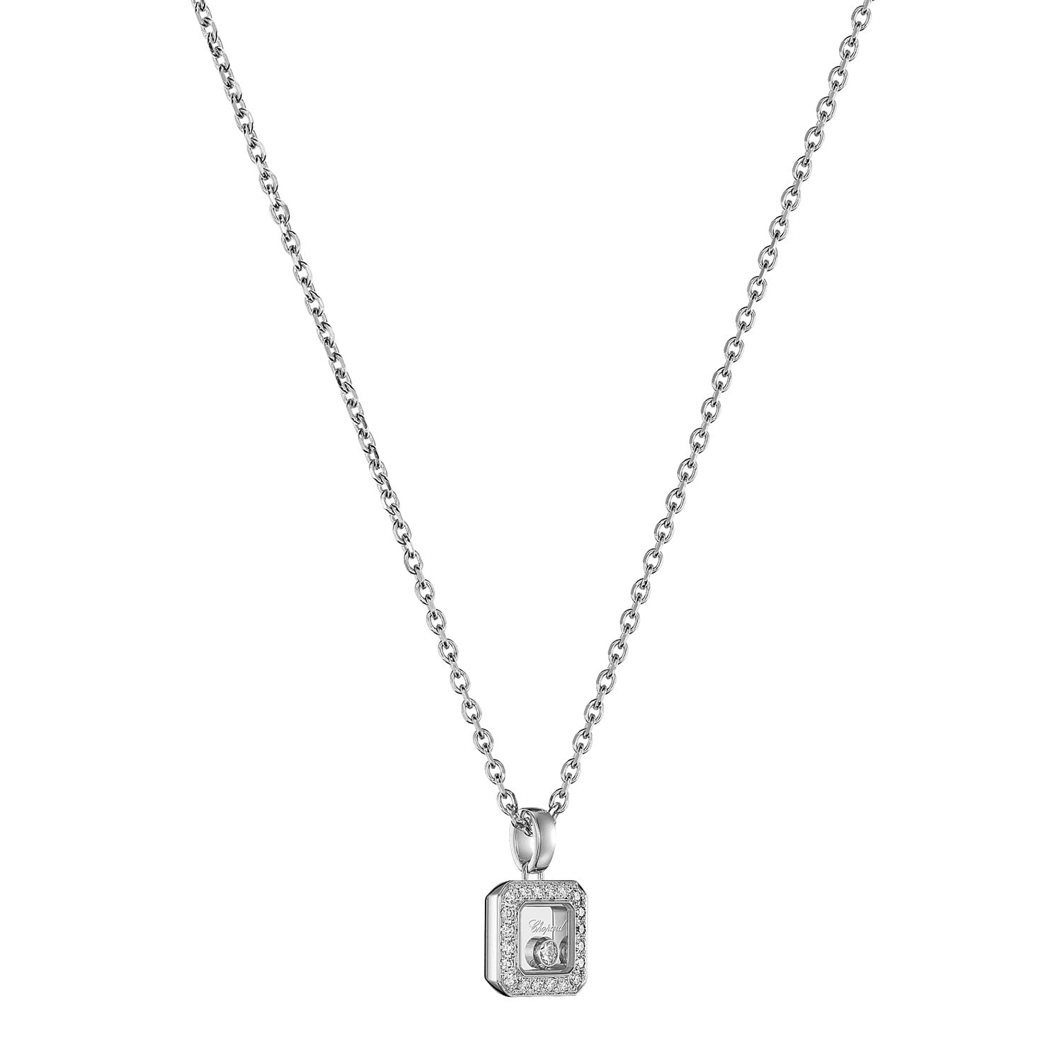 18ct White Gold Happy Diamonds Icons Pendant