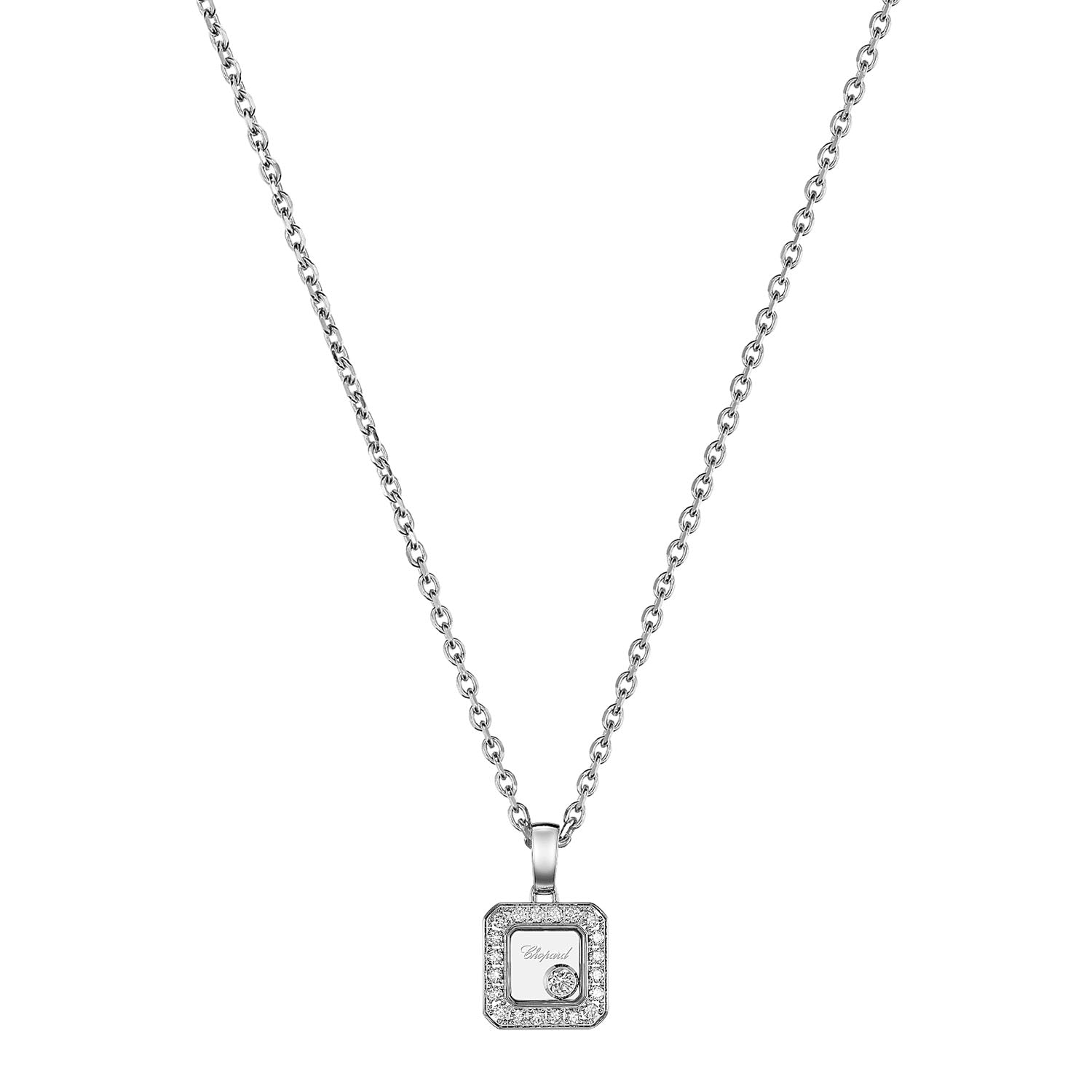 18ct White Gold Happy Diamonds Icons Pendant