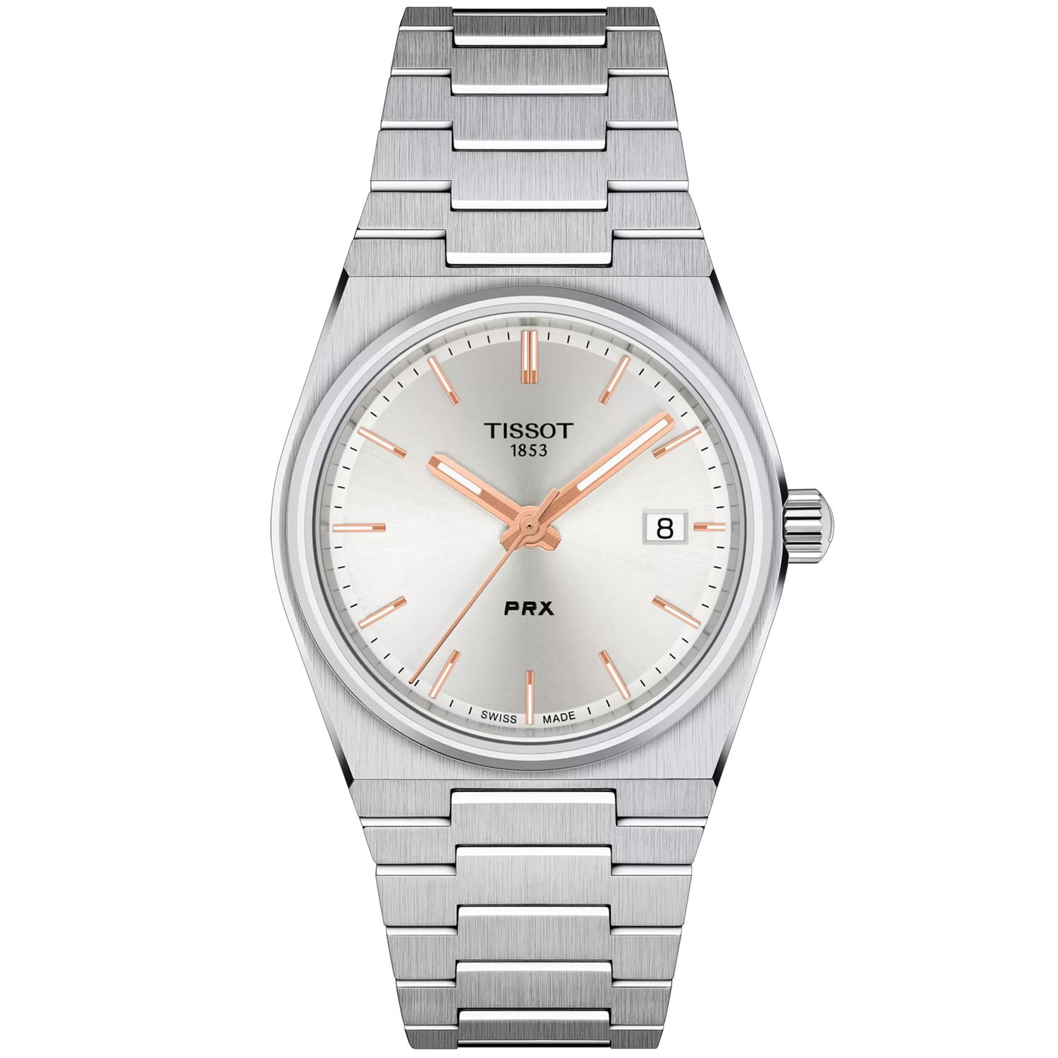 Tissot PRX Steel 35mm Silver Dial Quartz Ladies Bracelet  Watch - Berry's Jewellers