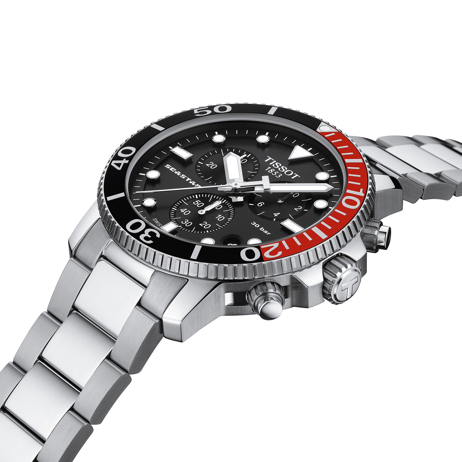 Seastar 1000 45.5mm Black Dial Quartz Chronograph Watch