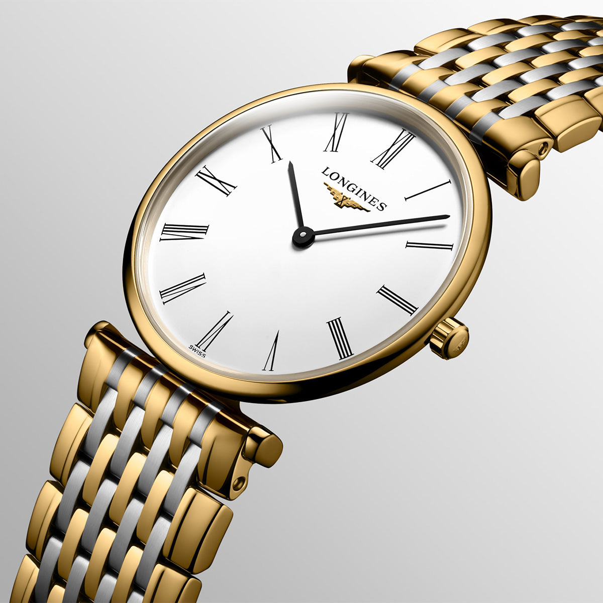 La Grande Classique 29mm Steel and Yellow Gold PVD White Dial Quartz Bracelet Watch