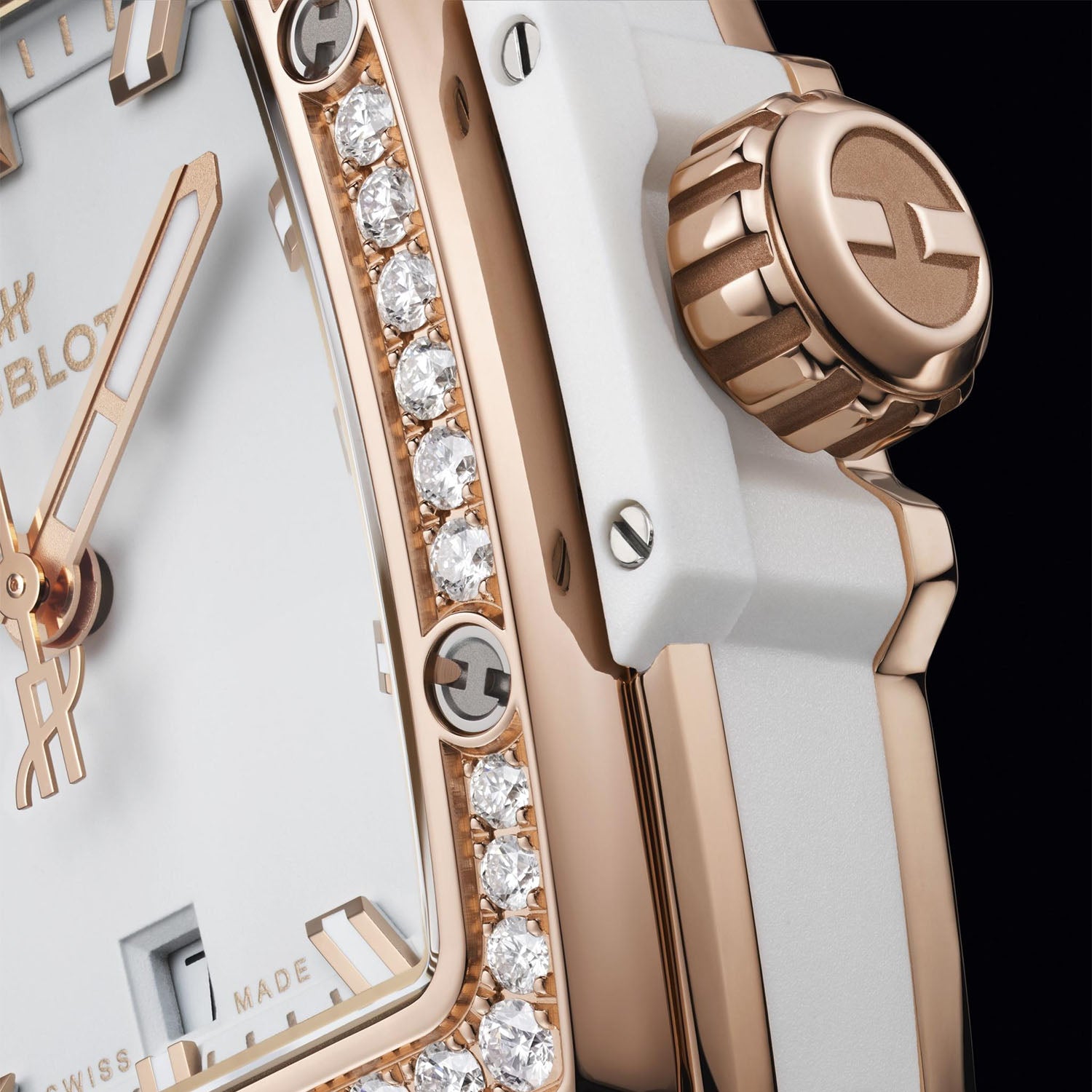 Hublot Spirit of Big Bang King Gold White Diamonds 32mm Watch - Berry's Jewellers