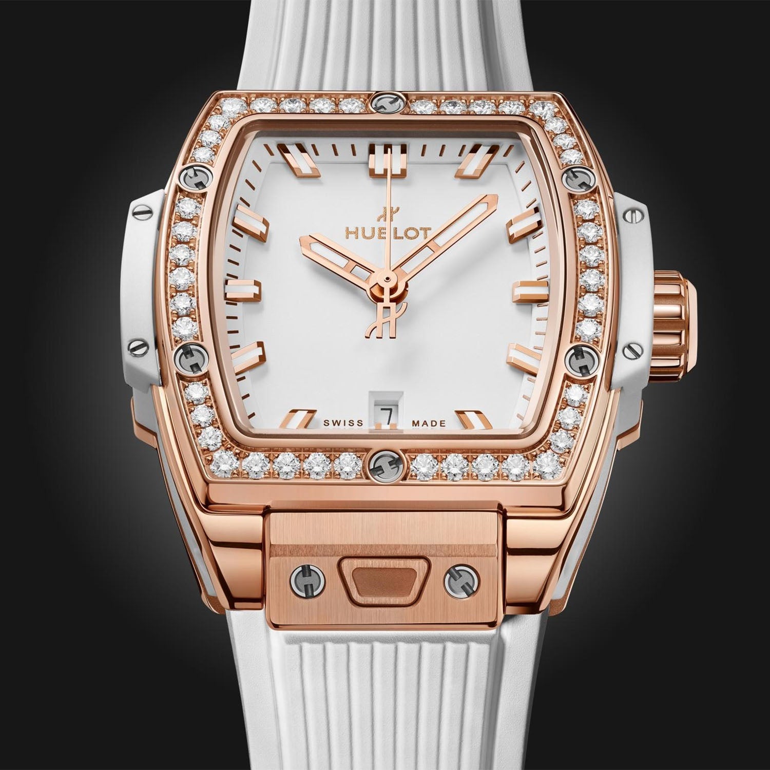 Hublot Spirit of Big Bang King Gold White Diamonds 32mm Watch - Berry's Jewellers