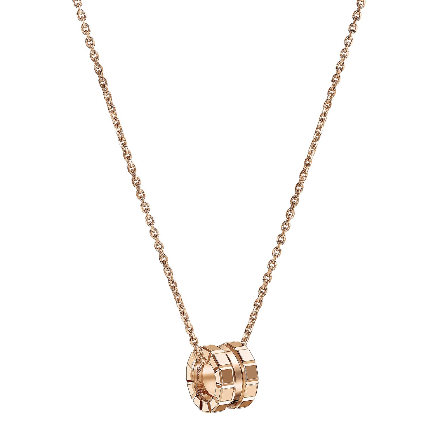 18ct Rose Gold Ice Cube Pendant