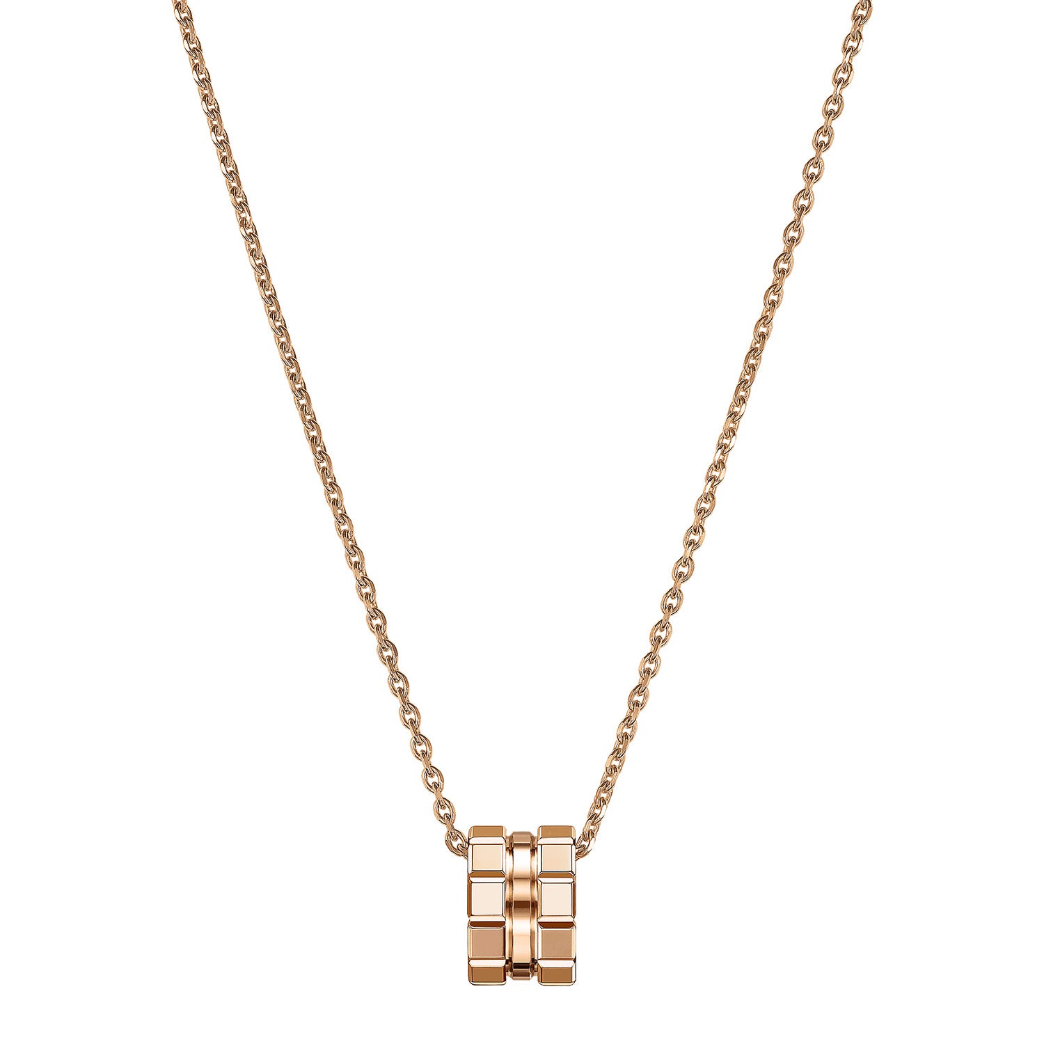 18ct Rose Gold Ice Cube Pendant