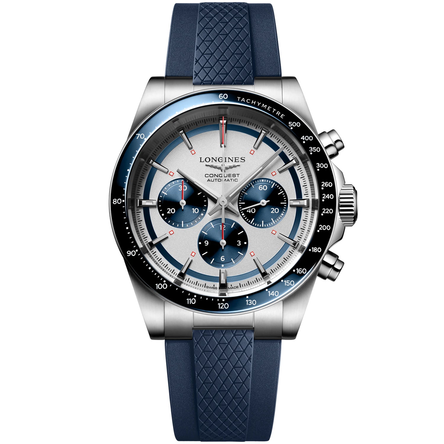 Conquest Chronograph 42mm Silver Dial Automatic Watch