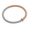 Solo 18ct Rose & White Gold Bracelet With Single Diamond Rondel