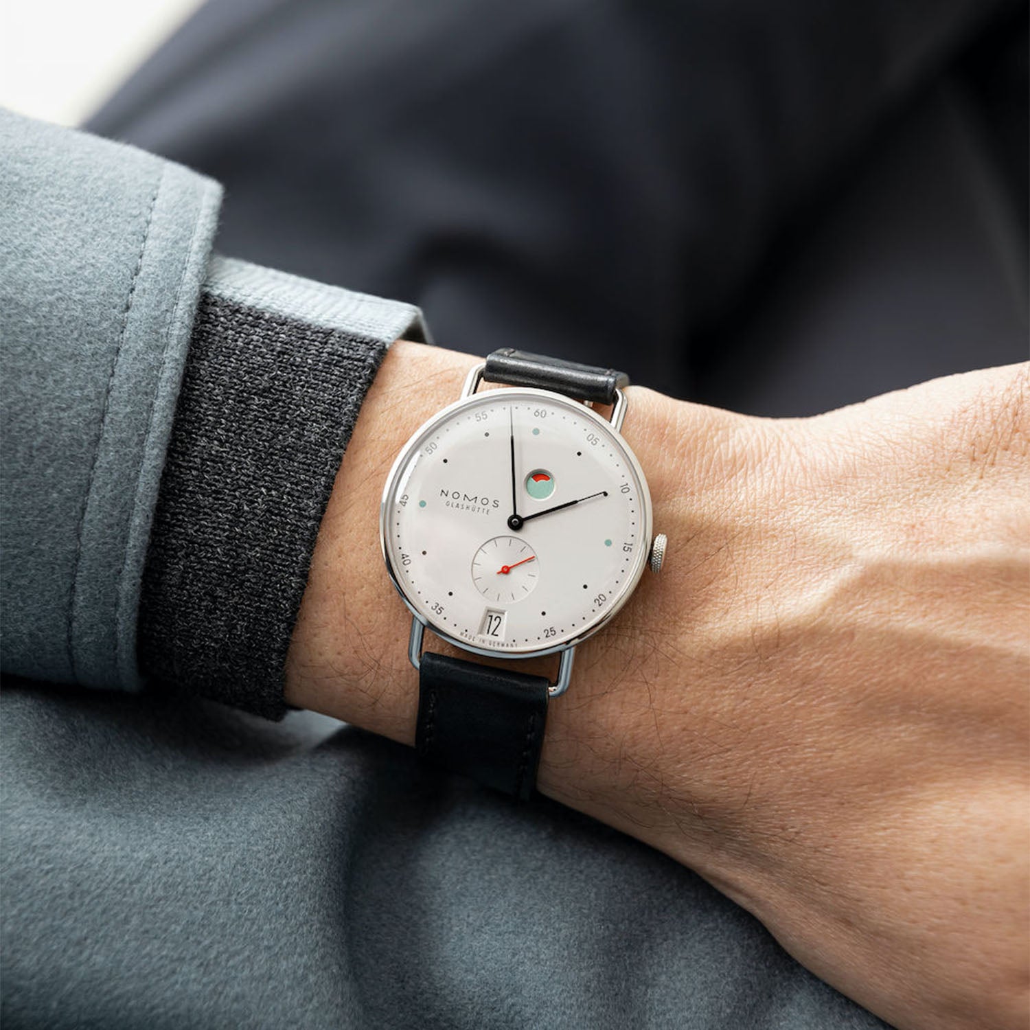 NOMOS Glashütte Metro Date Power Reserve 37mm Manual Wind Watch - Berry's Jewellers