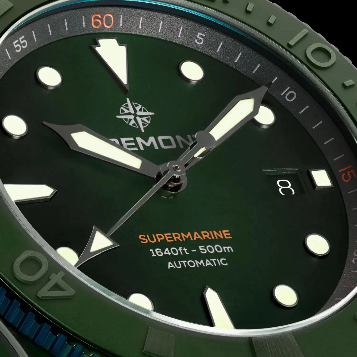 Supermarine Full Ceramic 43mm Black Dial Automatic Strap Watch