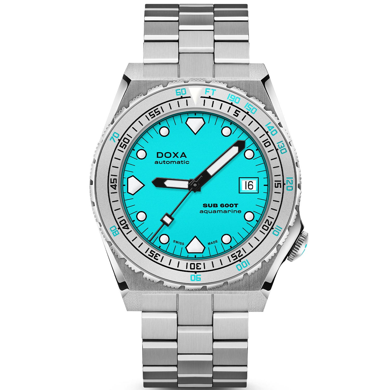 DOXA SUB 600T Aquamarine Automatic 40mm Bracelet Watch - Berry's Jewellers