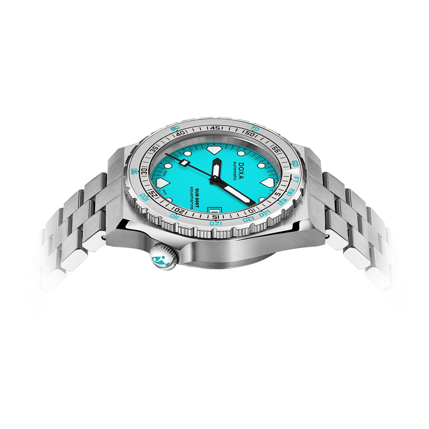 DOXA SUB 600T Aquamarine Automatic 40mm Bracelet Watch - Berry's Jewellers