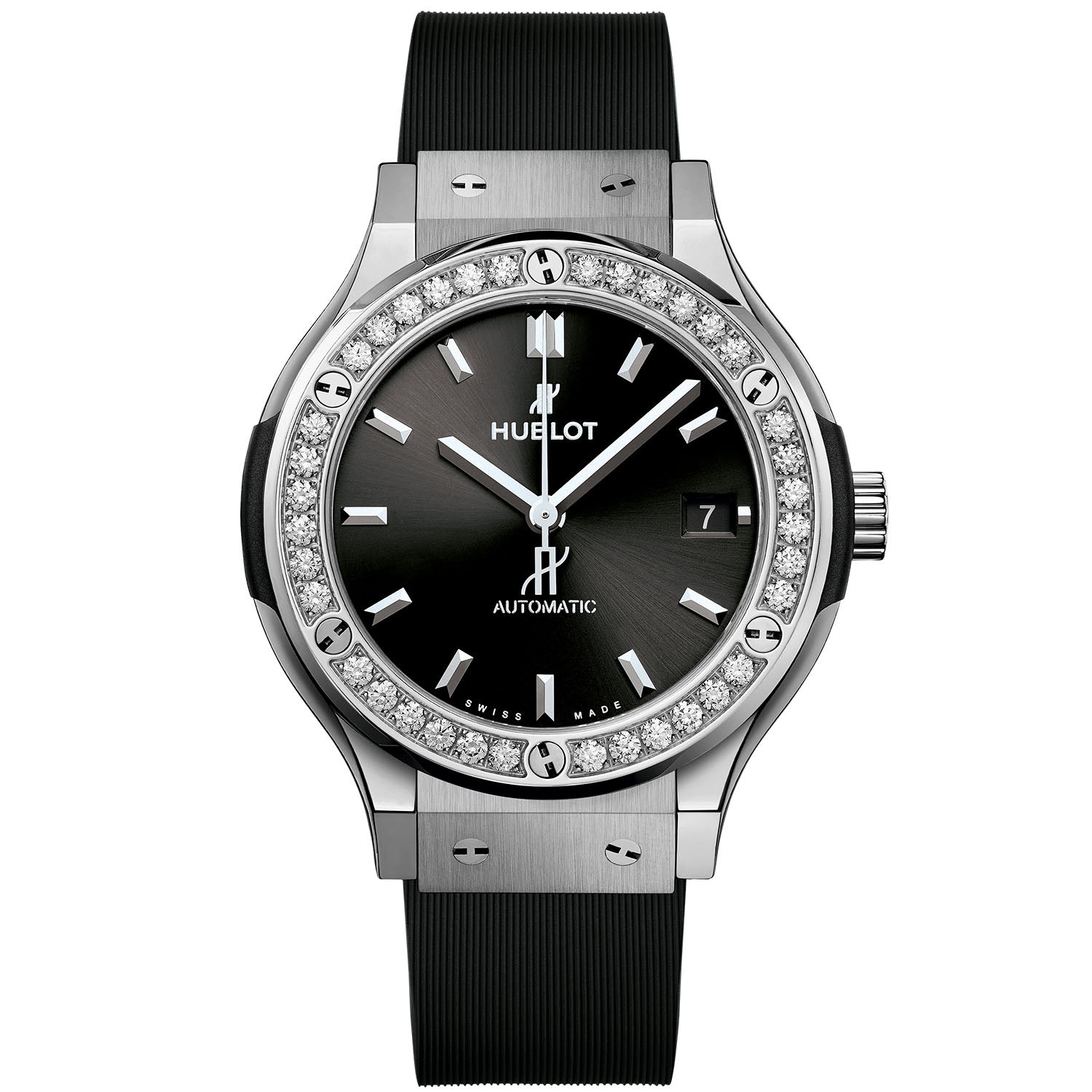 Hublot Classic Fusion Titanium 38mm Black Dial Strap Watch - Berry's Jewellers