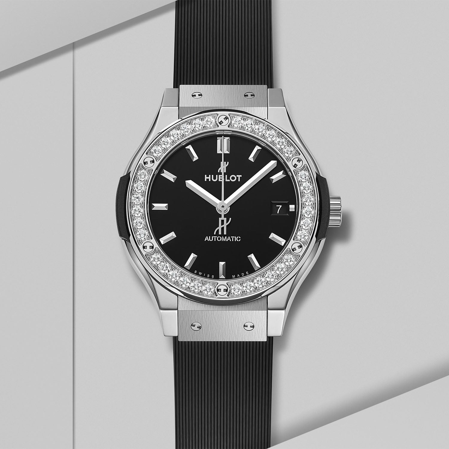 Hublot Classic Fusion Titanium 38mm Black Dial Strap Watch - Berry's Jewellers