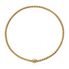 Eka 18ct Yellow Gold Flex'it Necklace With A Single Diamond Ornamental Clasp