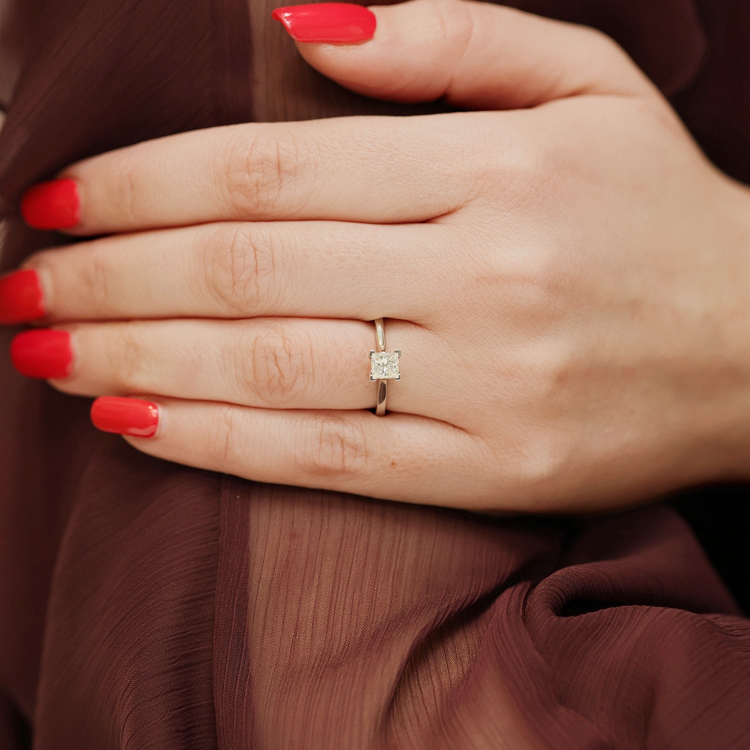 Berry's Platinum GIA Certificated Princess Cut Diamond Ring With A Four Claw Setting - Berry's Jewellers