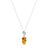 Vigne Amber Crystal & Silver Pendant