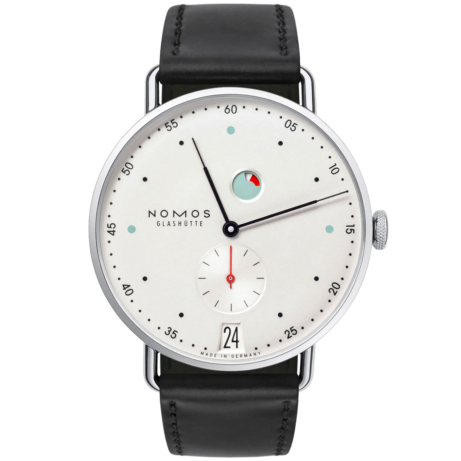 Metro Date Power Reserve 37mm Manual Wind Watch