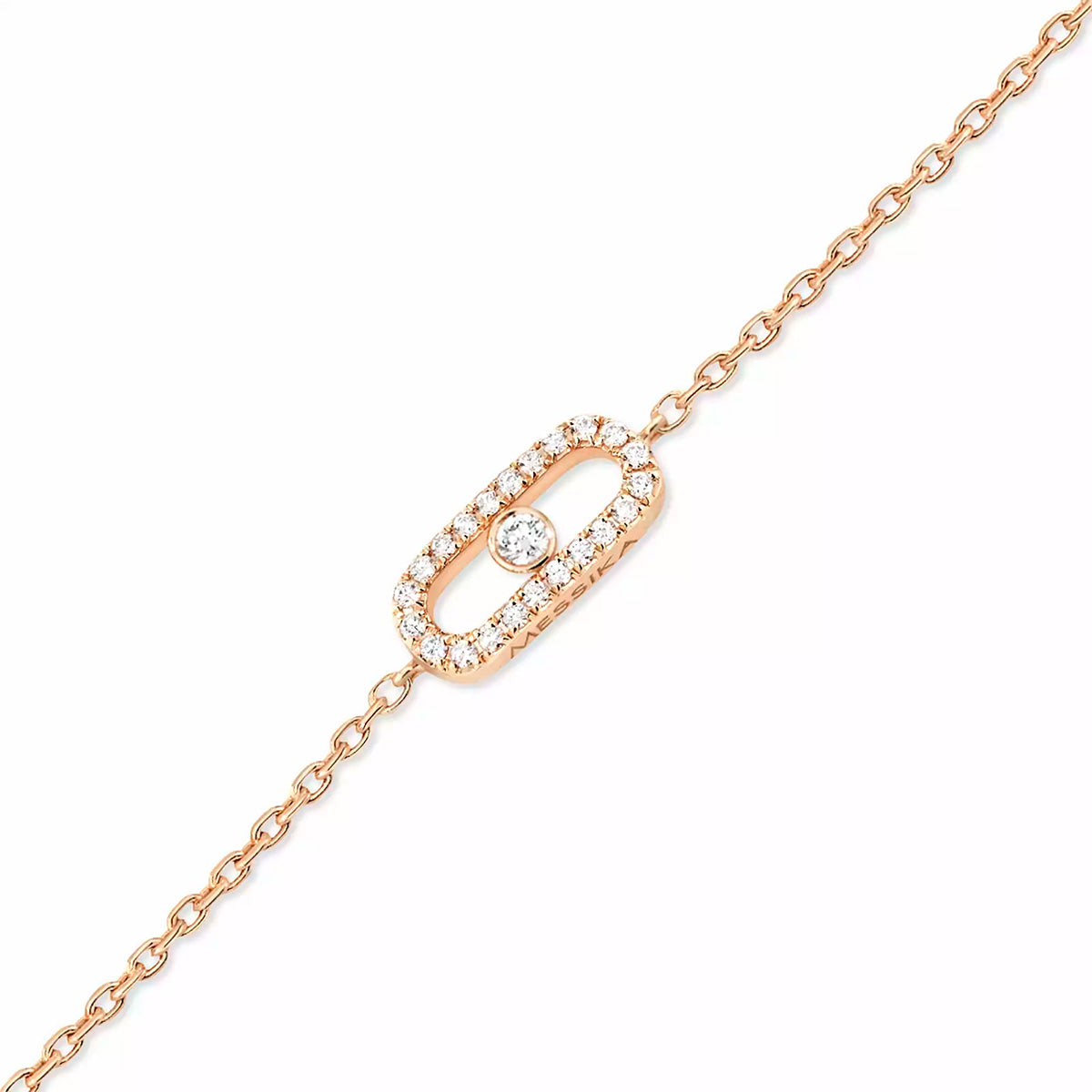 18ct Yellow Gold Pave Diamond Set Messika Cares Bracelet