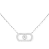 So Move 18ct White Gold Pave Set Diamond Set Necklace