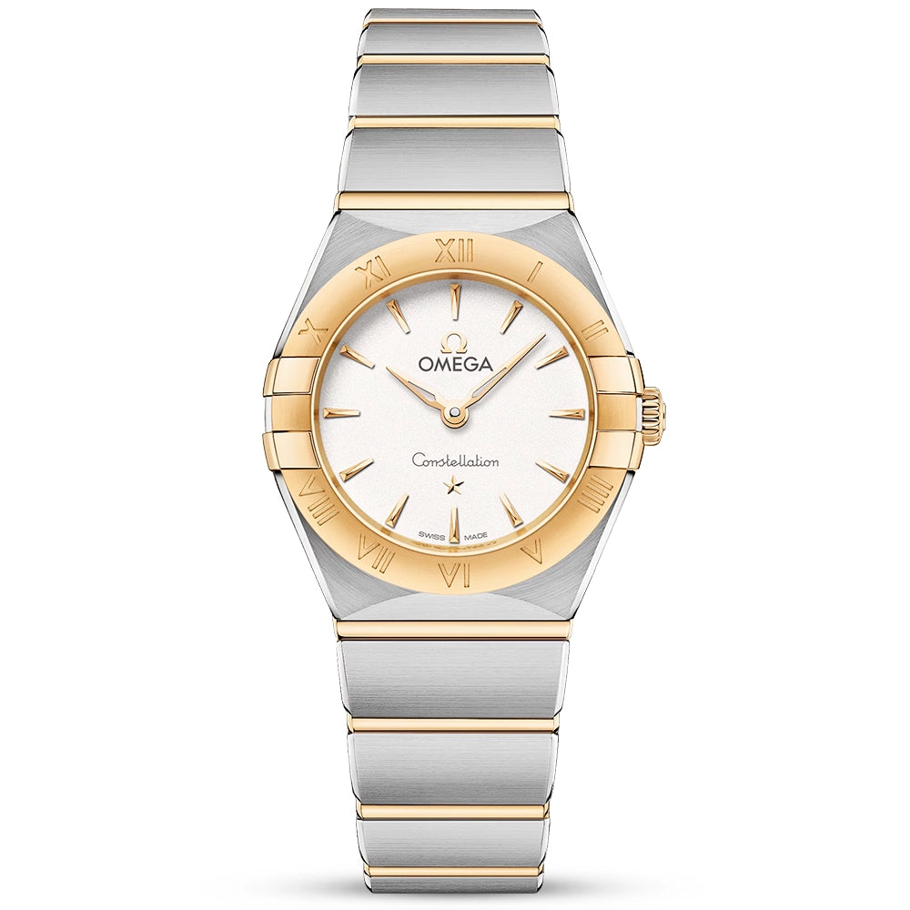 OMEGA Constellation 25mm Two-Tone White Dial Ladies Bracelet Watch - Berry's Jewellers