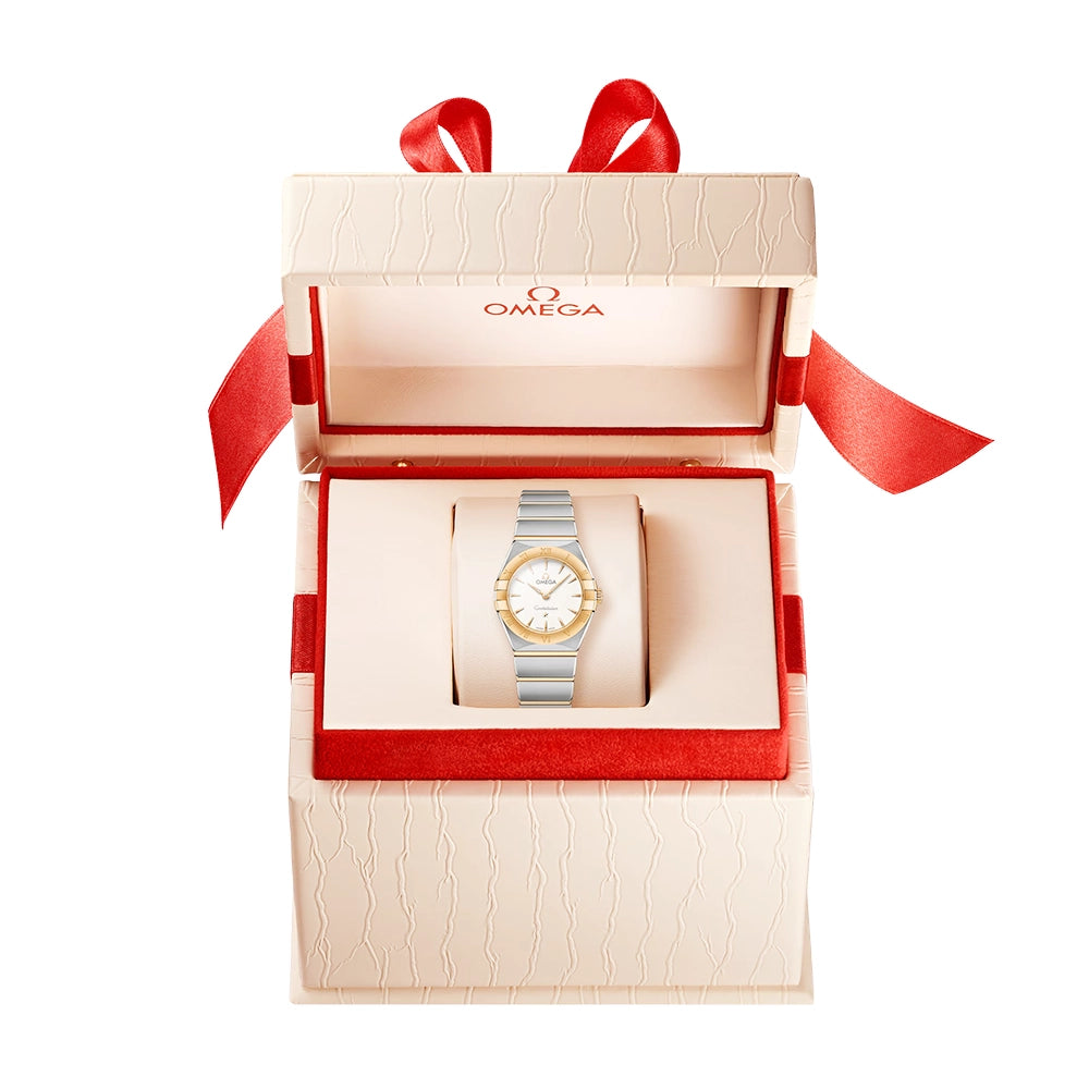 OMEGA Constellation 25mm Two-Tone White Dial Ladies Bracelet Watch - Berry's Jewellers