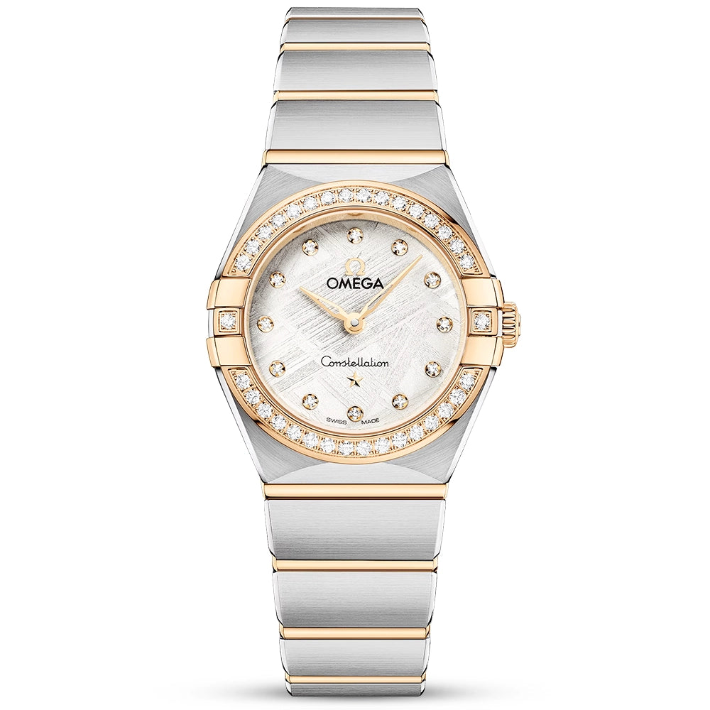 OMEGA Constellation 25mm Two-Tone Meteorite Diamond Dial Ladies Bracelet Watch - Berry's Jewellers