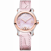 Happy Sport 30mm 18ct Rose Gold Automatic Pink Mother of Pearl Dial Watch