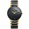 Centrix 38mm Two-Tone Black Ceramic & Yellow Gold PVD Watch