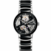 Centrix 38mm Black Ceramic Skeleton Dial Automatic Watch