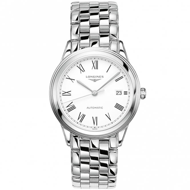 Longines Flagship 38.5mm White Roman Dial Automatic Watch