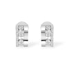 18ct White Gold Move Romane Diamond Mini Hoop Earrings