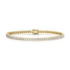 Berry's 18ct Yellow Gold Round Brilliant Cut Diamond 3.00ct Rub Over Tennis Bracelet - Berry's Jewellers