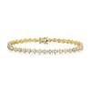 18ct Yellow Gold Round Brilliant Cut Fancy Diamond Tennis Bracelet