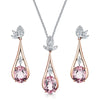 18ct Rose & White Gold Pink Tourmaline Jewellery Set