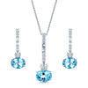 18ct White Gold Aquamarine Jewellery Set