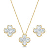 18ct Yellow Gold Diamond Pendant & Earring Set