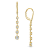 18ct Yellow Gold Diamond Five Stone Drop Earrings