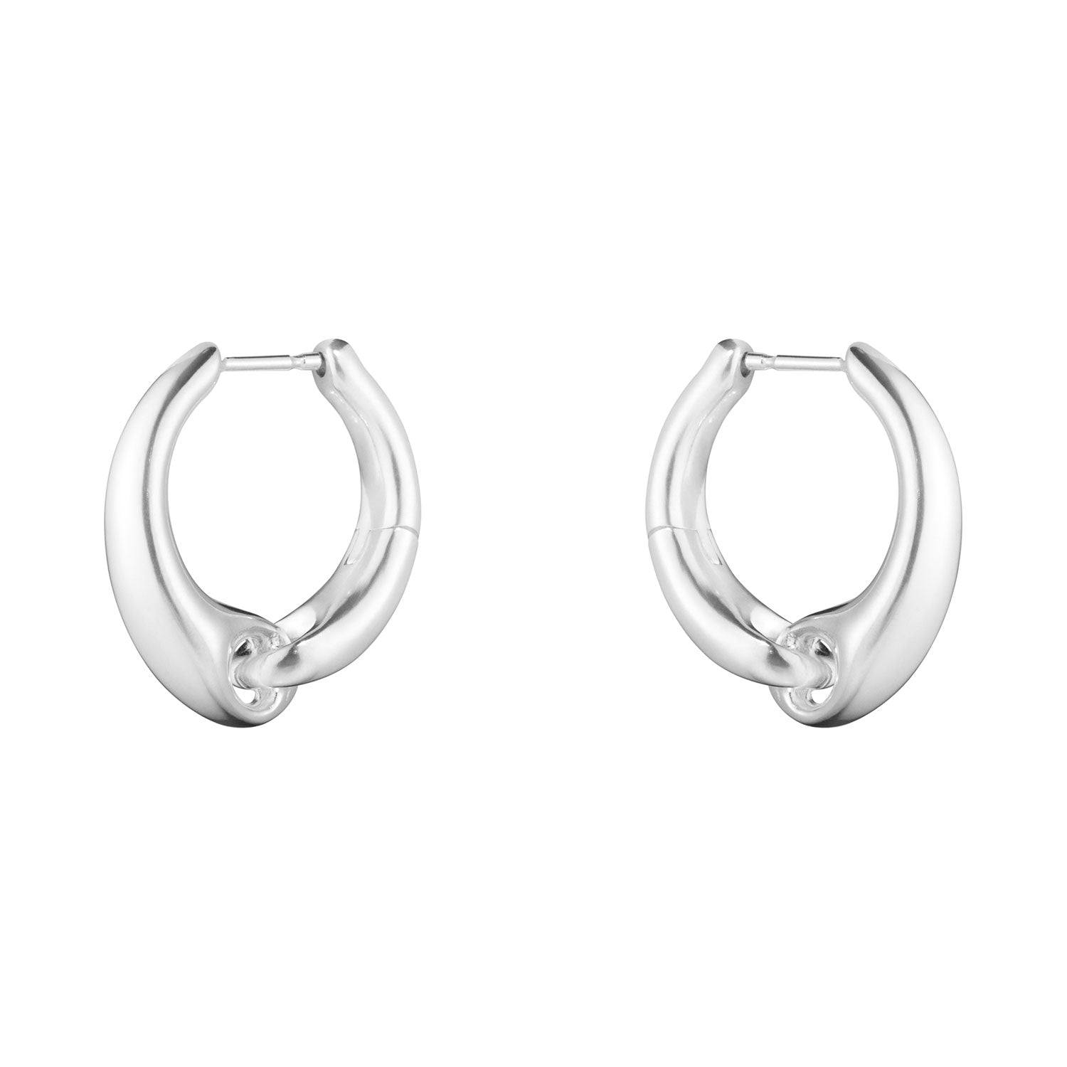 Georg Jensen Reflect Silver Large Earhoops - Berry's Jewellers