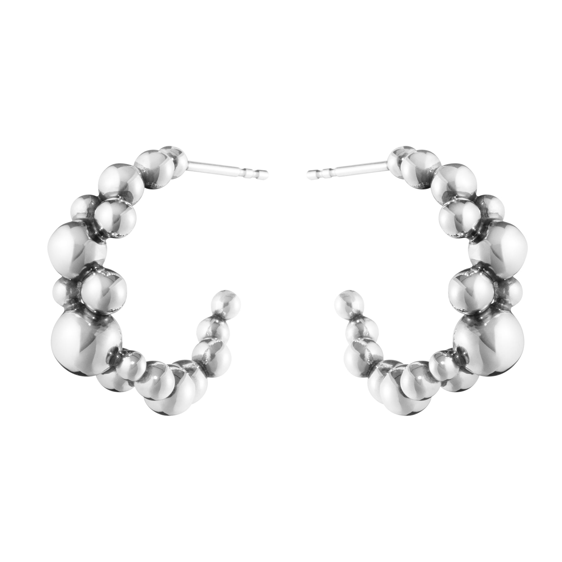 Moonlight Grapes Silver Ear Hoops