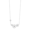 Daisy Silver And White Enamel Four Flowers Necklace