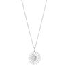 Daisy Silver White Enamel Pendant