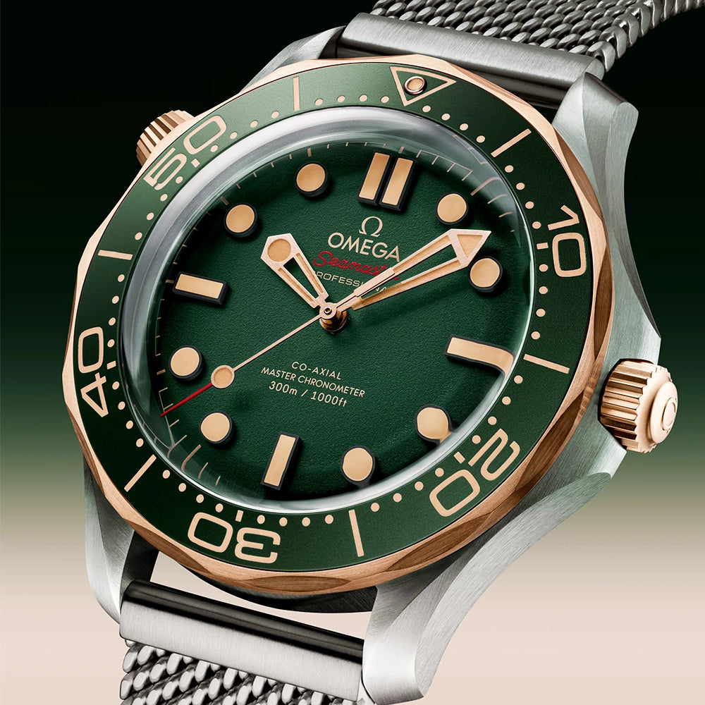 OMEGA Seamaster Diver 300m 42mm 18ct Bronze Gold & Titanium Bracelet Watch - Berry's Jewellers