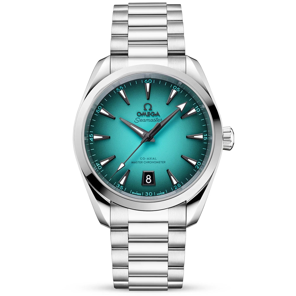 OMEGA Seamaster Aqua Terra 38mm Turquoise Gradient Dial Bracelet Watch - Berry's Jewellers