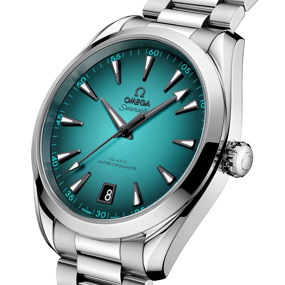 OMEGA Seamaster Aqua Terra 38mm Turquoise Gradient Dial Bracelet Watch - Berry's Jewellers