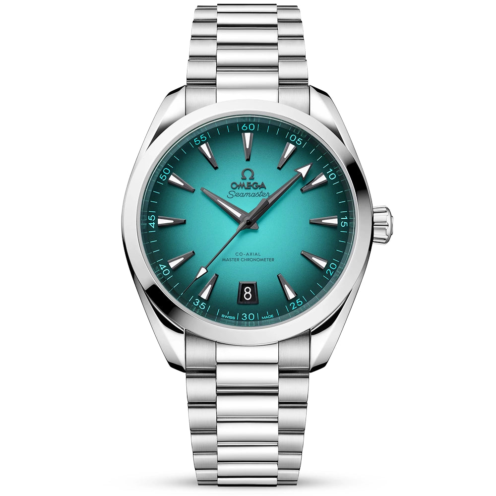 OMEGA Seamaster Aqua Terra 41mm Turquoise Gradient Dial Bracelet Watch - Berry's Jewellers