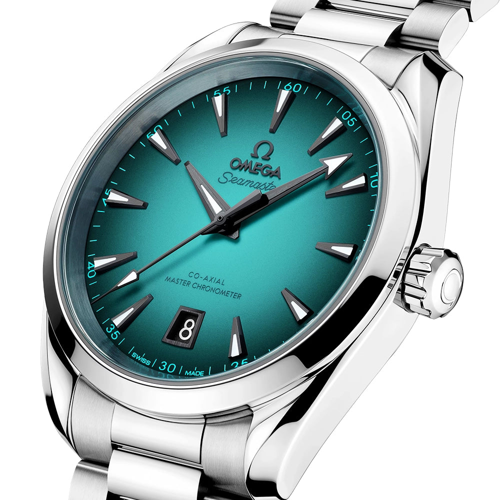 OMEGA Seamaster Aqua Terra 41mm Turquoise Gradient Dial Bracelet Watch - Berry's Jewellers